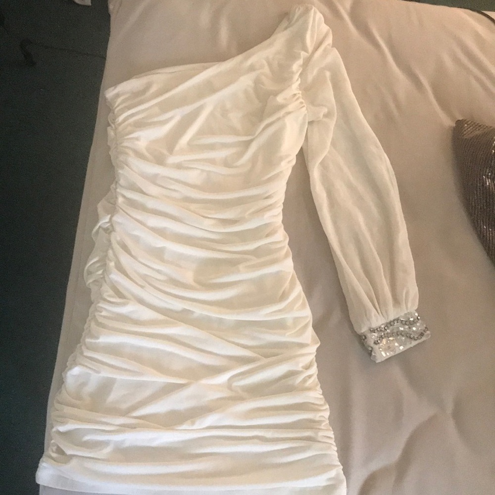 White one shoulder dress